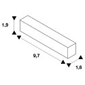 SLV feeder TRACK 48V DALI controllable, right, white