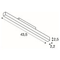 SLV Spotlight op rail IN-LINE 44 DALI 48V - DARKLIGHT REFLECTOR stijf, DALI aanstuurbaar IP20, zwart dimbaar