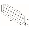 SLV Spotlight op rail IN-LINE 24 TRACK 48V DARKLIGHT REFLECTOR Move DALI IP20, zwart dimbaar