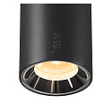 SLV Spotlight op rail NUMINOS� XS TRACK 48V DALI aanstuurbaar IP20, chroom, zwart dimbaar