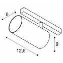 SLV Spotlight op rail NUMINOS� S TRACK 48V DALI aanstuurbaar IP20, zwart, wit dimbaar
