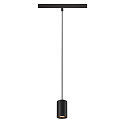 Pendelarmatuur NUMINOS� XS TRACK 48V DALI aanstuurbaar IP20, zwart dimbaar