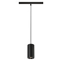 Pendelarmatuur NUMINOS� S TRACK 48V DALI aanstuurbaar IP20, chroom, zwart dimbaar