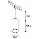 Pendelarmatuur NUMINOS� S 48V DALI 2 40� voor BAP, DALI aanstuurbaar IP20, wit mat dimbaar