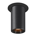 Plafondinbouwarmatuur NUMINOS� PROJECTOR M cilindrisch, zwart