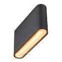 SLV outdoor wall luminaire OVAL 14 WL IP65, black