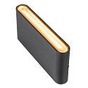 SLV outdoor wall luminaire OVAL 18 WL IP65, black