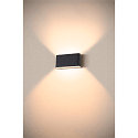 SLV outdoor wall luminaire OVAL 18 WL IP65, black
