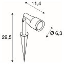 SLV Armatuur met grondpen SYNA GARDEN IP65, zwart 