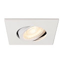 SLV Afdekking UNIVERSAL DOWNLIGHT IP20 hoekig, draaibaar, wit