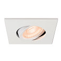 SLV Afdekking UNIVERSAL DOWNLIGHT IP20 hoekig, draaibaar, wit