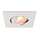 SLV Afdekking UNIVERSAL DOWNLIGHT IP20 hoekig, draaibaar, wit