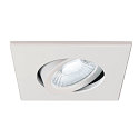 SLV Afdekking UNIVERSAL DOWNLIGHT IP20 hoekig, draaibaar, wit