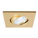 SLV Afdekking UNIVERSAL DOWNLIGHT IP20 hoekig, draaibaar, goud mat