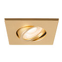 SLV Afdekking UNIVERSAL DOWNLIGHT IP20 hoekig, draaibaar, goud mat
