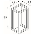 Wandarmatuur voor buitenshuis QUADRULO IP55, antraciet