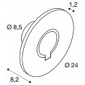 SLV Wandarmatuur voor buitenshuis I-RING rond, schakelbaar, met diffuser, cardanisch draaien IP65, antraciet 