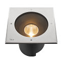 SLV Vloerinbouwarmatuur DASAR� XL hoekig, draaibaar, DALI aanstuurbaar, begaanbaar IP65 / IP67, rvs dimbaar