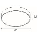SLV wall and ceiling luminaire MEDO� 60 round, CCT Switch, direct / indirect IP50, white dimmable