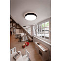 SLV ceiling luminaire MEDO� 90 round, CCT Switch IP50, black dimmable
