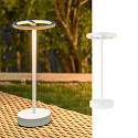 SLV Tafellamp op batterijen VINOLINA ONE met Touch-Dimmer, Ring-Vorm, met Oplaadstation IP54, wit dimbaar
