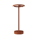 Tafellamp op batterijen VINOLINA ONE met Touch-Dimmer, Ring-Vorm, met Oplaadstation IP54, roest dimbaar