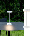 SLV Tafellamp op batterijen VINOLINA 2-CCT 2-voudig, cilindrisch, CCT Switch, met Touch-Dimmer, met Oplaadstation IP54, wit dimbaar