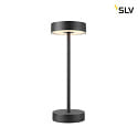 battery table lamp VINOLINA IP54, black dimmable