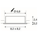 SLV ceiling recessed luminaire NEW TRIA� 68 square GU10 IP20, black