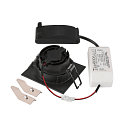 SLV ceiling recessed luminaire NEW TRIA� 68 square IP20, black dimmable
