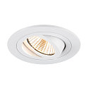 Plafondinbouwarmatuur NEW TRIA� 75 rond IP20, wit dimbaar