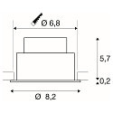 ceiling recessed luminaire NEW TRIA� 68 round IP20 / IP65, white dimmable