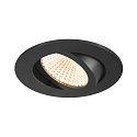 Plafondinbouwarmatuur NEW TRIA� 68 rond IP20, zwart dimbaar