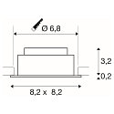 ceiling recessed luminaire NEW TRIA� UNIVERSAL square IP20, white dimmable