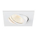 SLV ceiling recessed luminaire NEW TRIA® UNIVERSAL square IP20, white dimmable