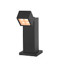 SLV socket luminaire S-CUBE 35 square, CCT Switch, tiltable IP65, anthracite dimmable