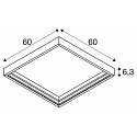 SLV mounting frame PANEL 595 P / 600 V, white, lacquered