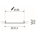 SLV cover DOWNLIGHT V 200 flat, black