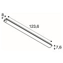 SLV Armatuur voor vochtige ruimten WATERPROOF V 1200 DALI DALI aanstuurbaar, slagvast IP66, grijs dimbaar