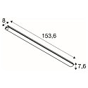 SLV Armatuur voor vochtige ruimten WATERPROOF V 1500 DALI DALI aanstuurbaar, slagvast IP66, grijs dimbaar