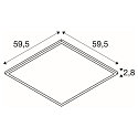 ceiling luminaire PANEL V 600 ON-OFF CCT Switch, UGR < 19, switchable IP54 / IP40, white, lacquered 