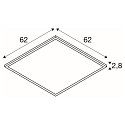 SLV ceiling luminaire PANEL V 625 ON-OFF CCT Switch, UGR < 19, switchable IP54 / IP40, white, lacquered 