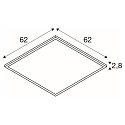 SLV Plafondarmatuur PANEL V 625 DALI DALI aanstuurbaar, CCT Switch, UGR < 19 IP54 / IP40, wit, gelakt dimbaar