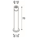 SLV outdoor floor lamp R-CUBE 75 round, CCT Switch, cardanic swivelling IP65, anthracite dimmable