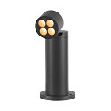 SLV Sokkelarmatuur R-CUBE 35 rond, CCT Switch, cardanisch draaien IP65, antraciet dimbaar