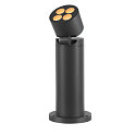 SLV Sokkelarmatuur R-CUBE 35 rond, CCT Switch, cardanisch draaien IP65, antraciet dimbaar