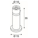 SLV Sokkelarmatuur R-CUBE 35 rond, CCT Switch, cardanisch draaien IP65, antraciet dimbaar
