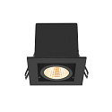 SLV ceiling recessed luminaire KADUX SINGLE square IP20, black dimmable