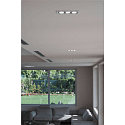 SLV ceiling recessed luminaire KADUX TRIPLE square IP20, black, white dimmable