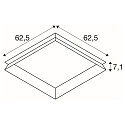 SLV mounting frame PANEL 625 P / 625 V recessed, white, lacquered